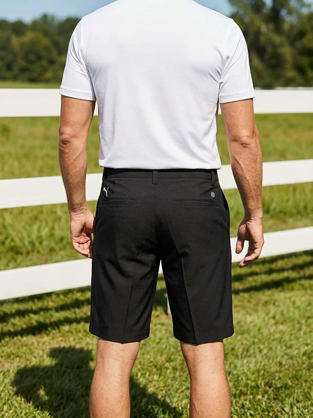 NWT Puma Black Men's Golf Tech Shorts sz 34